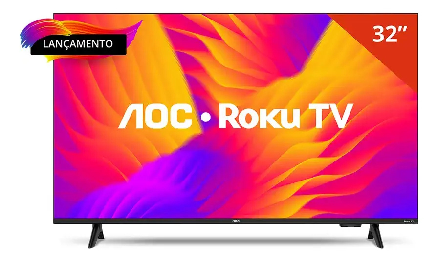 Smart TV LCD LED 32" AOC 32S5155/78G - Wi- Fi, HD, Quad Core, Dolby Audio, 60 Hz  FNSKU:X004VI852D;